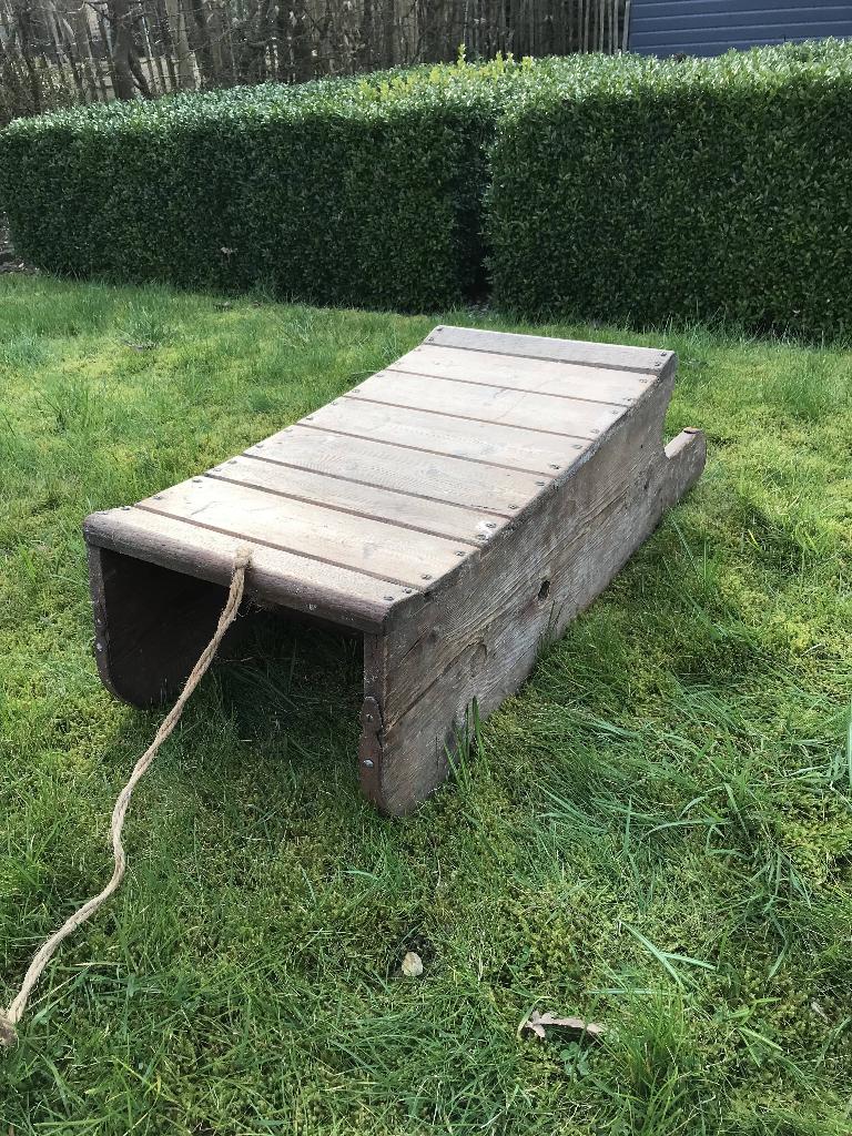 Houten slee, Ophalen of Verzenden, Gebruikt, Hout