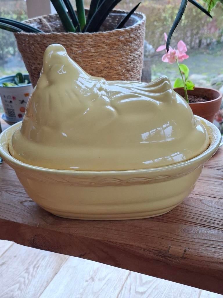 Keramische Kip Braadslee BCI Bretagne - Paasdecoratie, Antiek en Kunst, Ophalen of Verzenden
