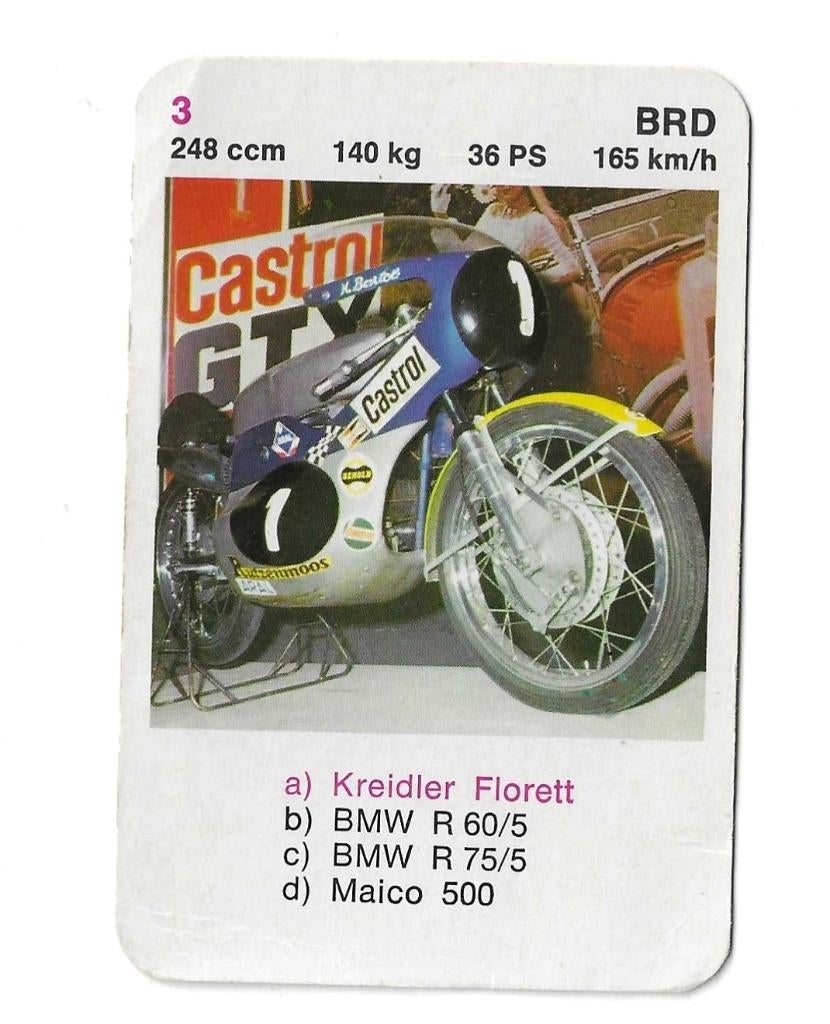 Kwartetkaart Kreidler Florett, Ophalen of Verzenden, Gebruikt, Motoren
