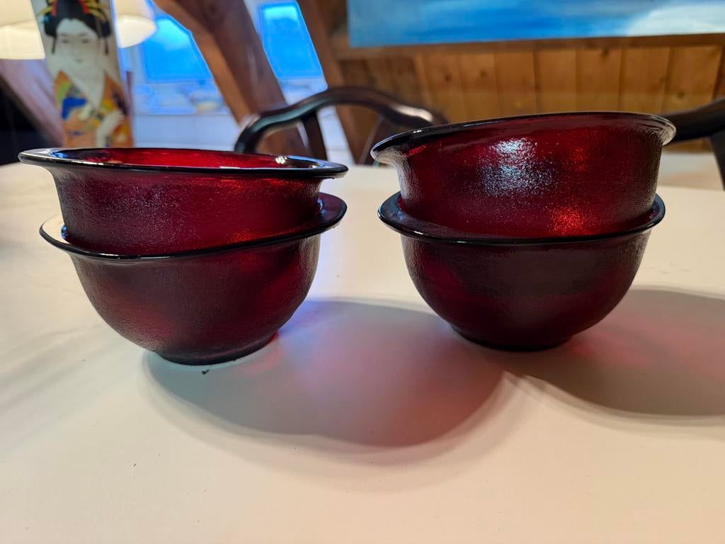 Arcoroc Sierra vintage retro glazen schaaltjes soepkommen, Ophalen of Verzenden, Huis en Inrichting