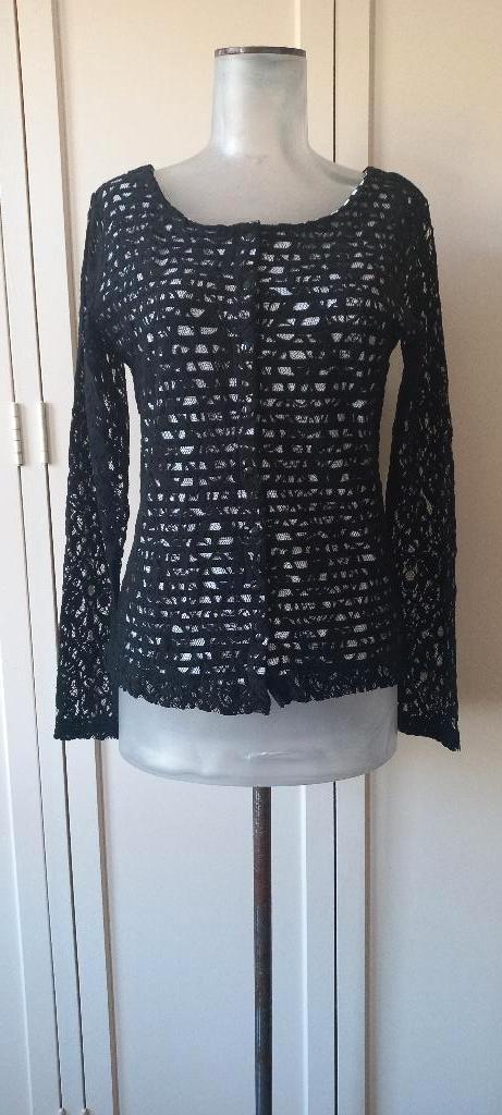 Juffrouw Jansen vest zwart-wit maat M zgan, Maat 38/40 (M), Overige kleuren, Ophalen of Verzenden, Zo goed als nieuw