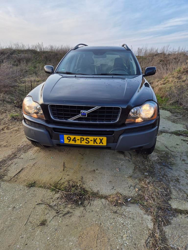 Volvo xc90 2004 2.5t 7zits, Auto's, Volvo, Zwart, Zwart, Leder, 4x4