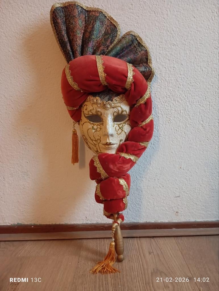 Origineel Venetiaans masker, Ophalen of Verzenden, Gebruikt