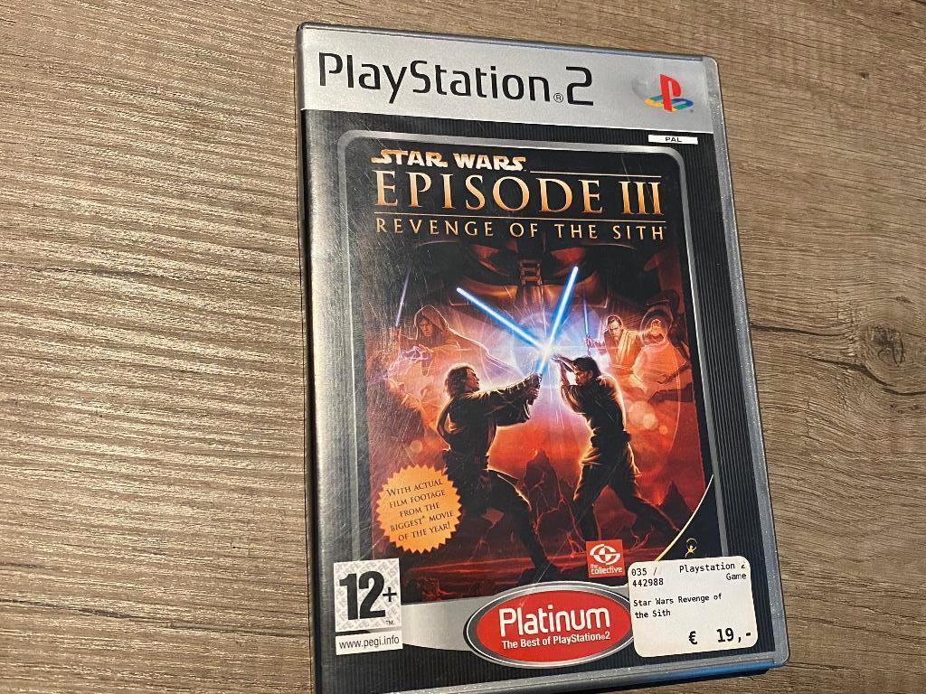 PS2 Playstation 2 game Star Wars Episode III, 1 speler, Eén computer, Zo goed als nieuw, Vanaf 12 jaar