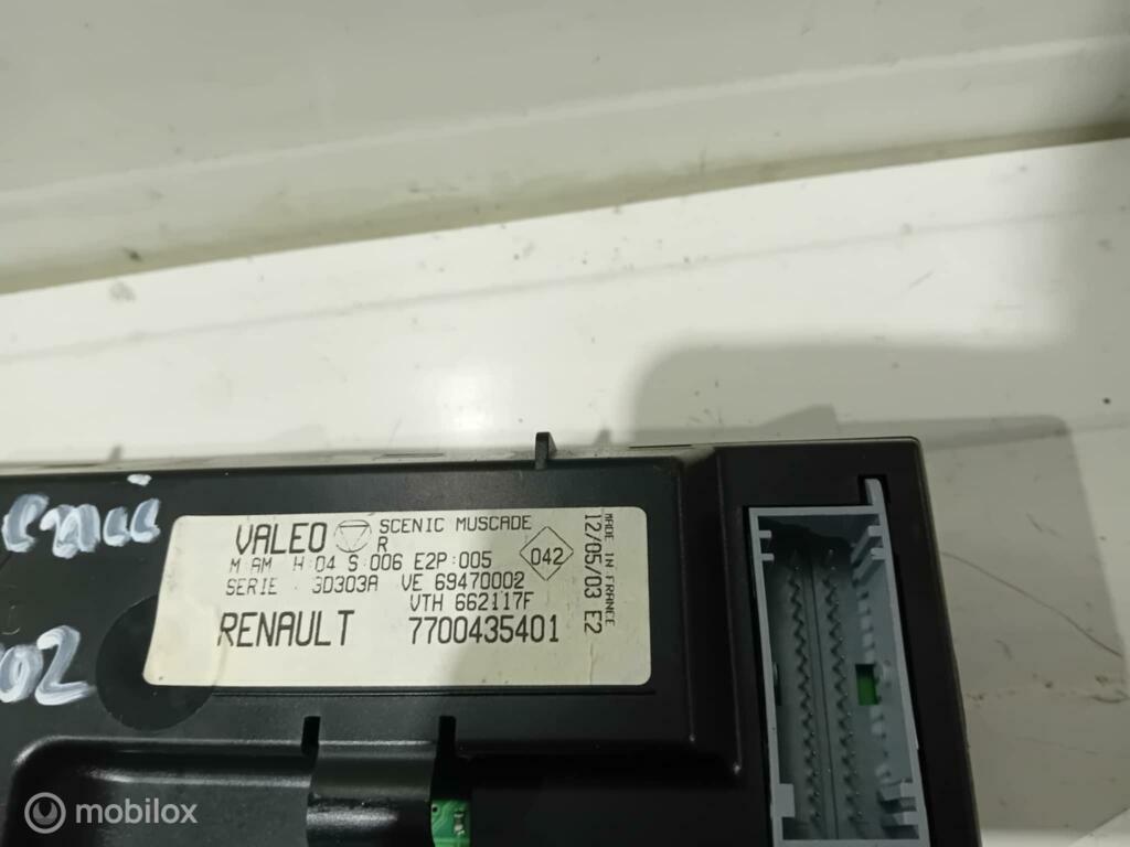 Bedieningspaneel kachel Renault Scenic 7700435401, Gebruikt, Ophalen of Verzenden