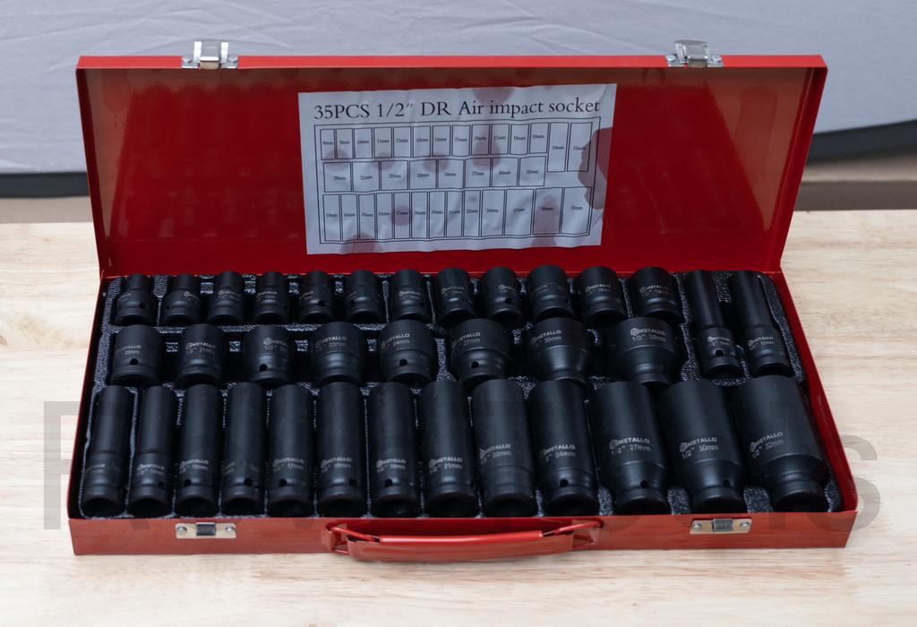 Krachtdoppen set 35delig  gereedschap doppen set kwaliteit, Doe-het-zelf en Verbouw, Metallo, Nieuw, Metallo@hotmail.com, Metallo