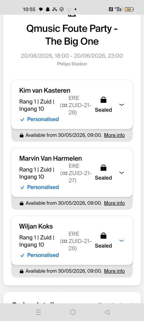 3 tickets for the Qmusic foute party, Drie personen of meer