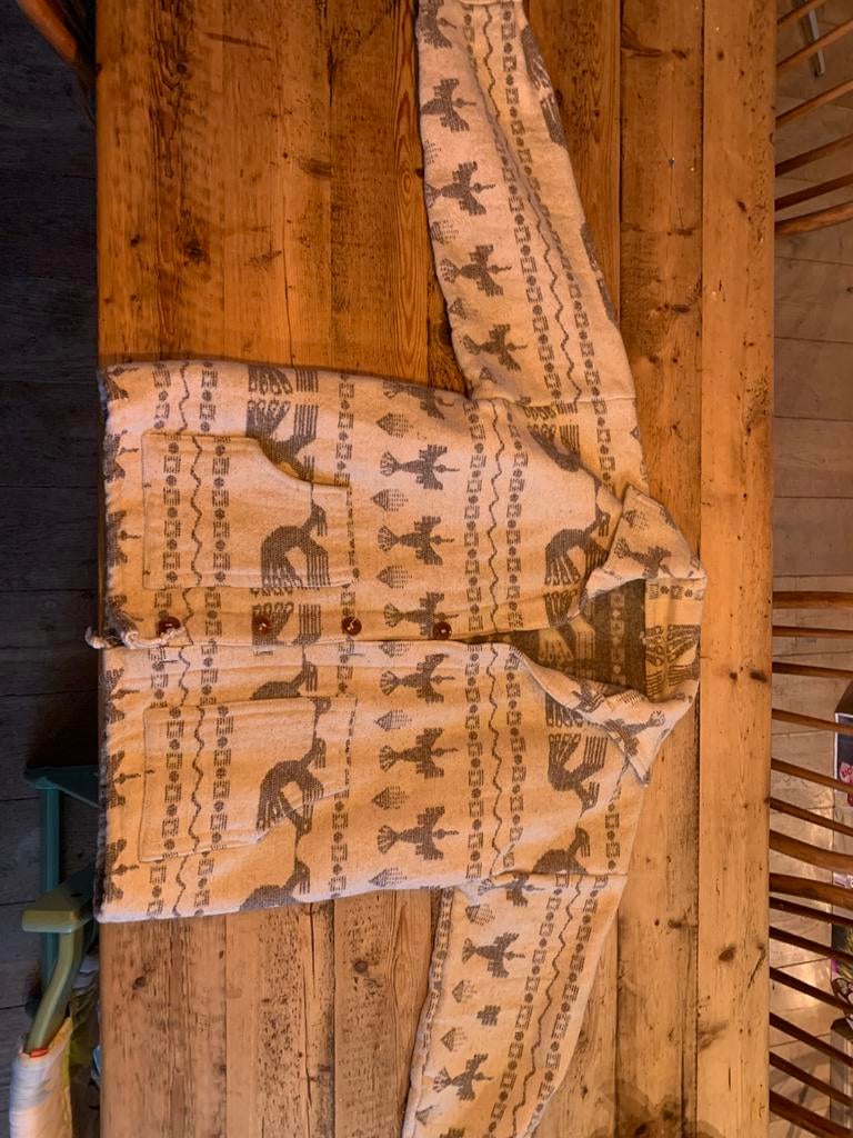 Vintage azteken jas 100% wol movenpick art equador, Kleding | Heren, Jassen | Winter, Ophalen of Verzenden, Zo goed als nieuw