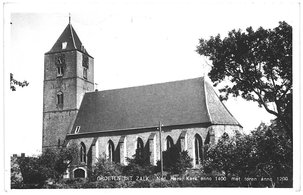 966098 Zalk Ov 1966 N Herv Kerk Gelopen met postzegel, Verzamelen, Ansichtkaarten | Nederland, Gelopen, Overijssel, 1960 tot 1980