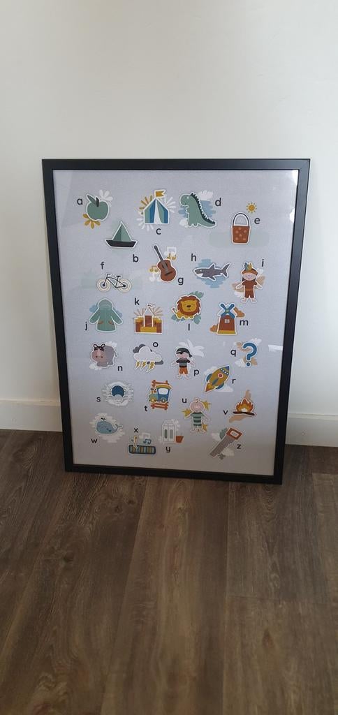 Alfabet poster 50x70 cm inclusief of exclusief lijst, Ophalen, Minder dan 50 cm, 50 tot 75 cm