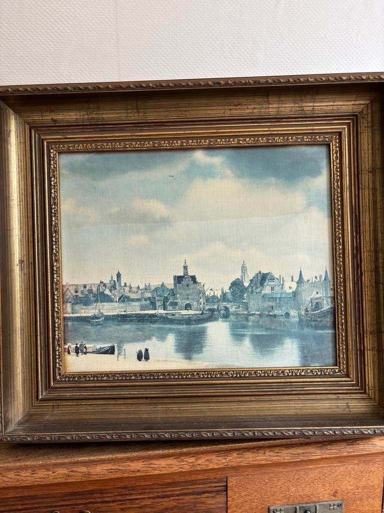 Reproductie poster “Gezicht opDelft” van Johannes Vermeer, Ophalen of Verzenden