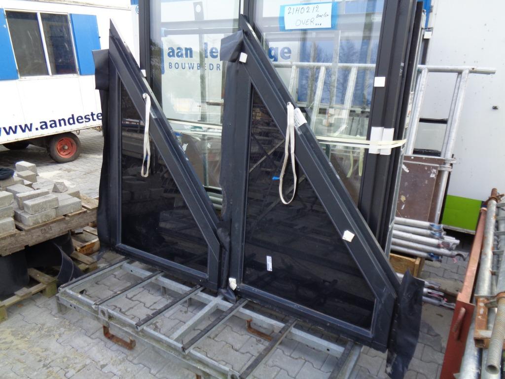 2 rechtse HEBO GEVELKOZIJNEN ook geschikt voor maken VERANDA, Ophalen, 80 tot 120 cm, 80 tot 120 cm, Nieuw
