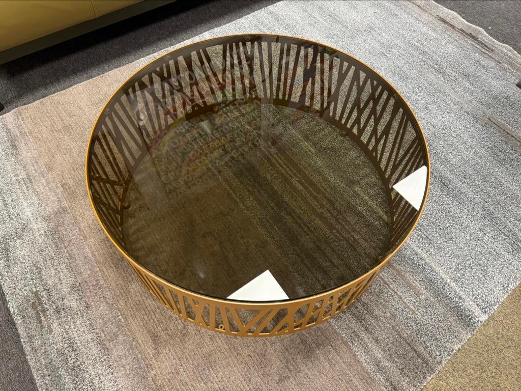 Nieuw Rolf Benz 8330 107 Salontafel Glas Design Tafel, Rond, Nieuw, Ophalen of Verzenden, Glas