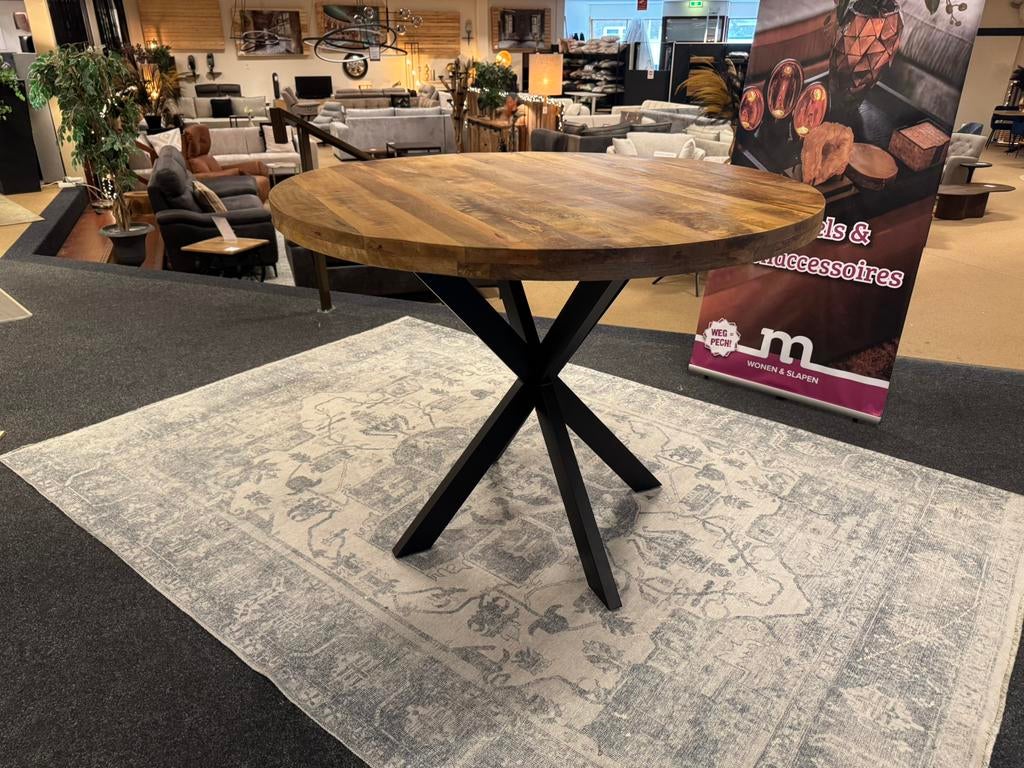 Bartafel rond mangohout in verschillende afmetingen €299,-, Ophalen, Nieuw, Mwonenenslapen, Mwonenenslapen@ziggo.nl