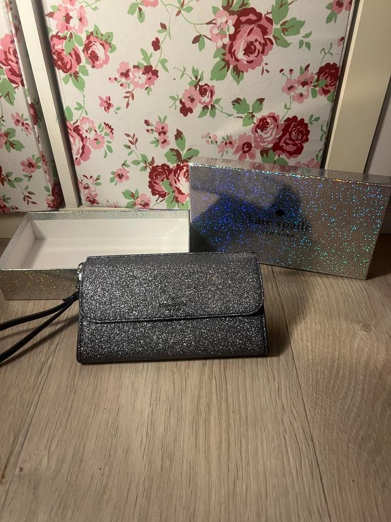 Kate Spade Avond Mobiel Pols Tasje, Verzenden, Nieuw, Zwart, Avondtasje
