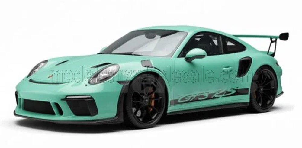 Autoart 1:18 Porsche 991-2 GT3 RS 2017 Mint Green, Hobby en Vrije tijd, Modelauto's | 1:18, Nieuw, Auto, Autoart, Ophalen of Verzenden