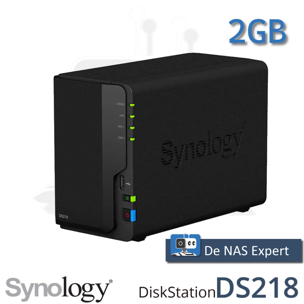 NAS Synology DS218 2GB refurbished, Computers en Software, NAS, Info@synology.com, Synology, Refurbished, Ophalen of Verzenden
