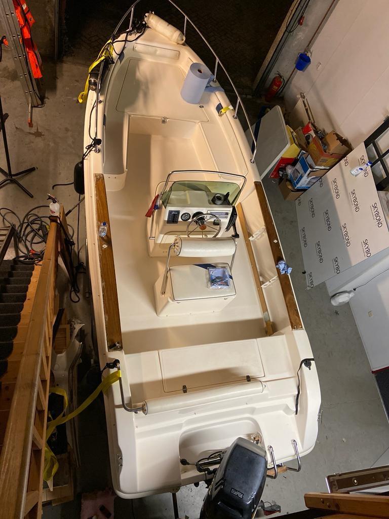 Consoleboot Saver 540 Open 60 Pk Mercury Trailer, Watersport en Boten, Gebruikt, Ophalen of Verzenden, Buitenboordmotor, 50 tot 70 pk