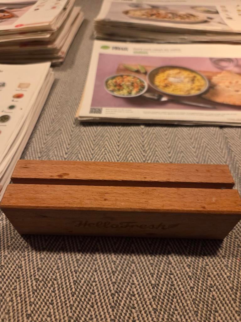 Hellofresh recept houder van hout, Ophalen of Verzenden, Gelezen