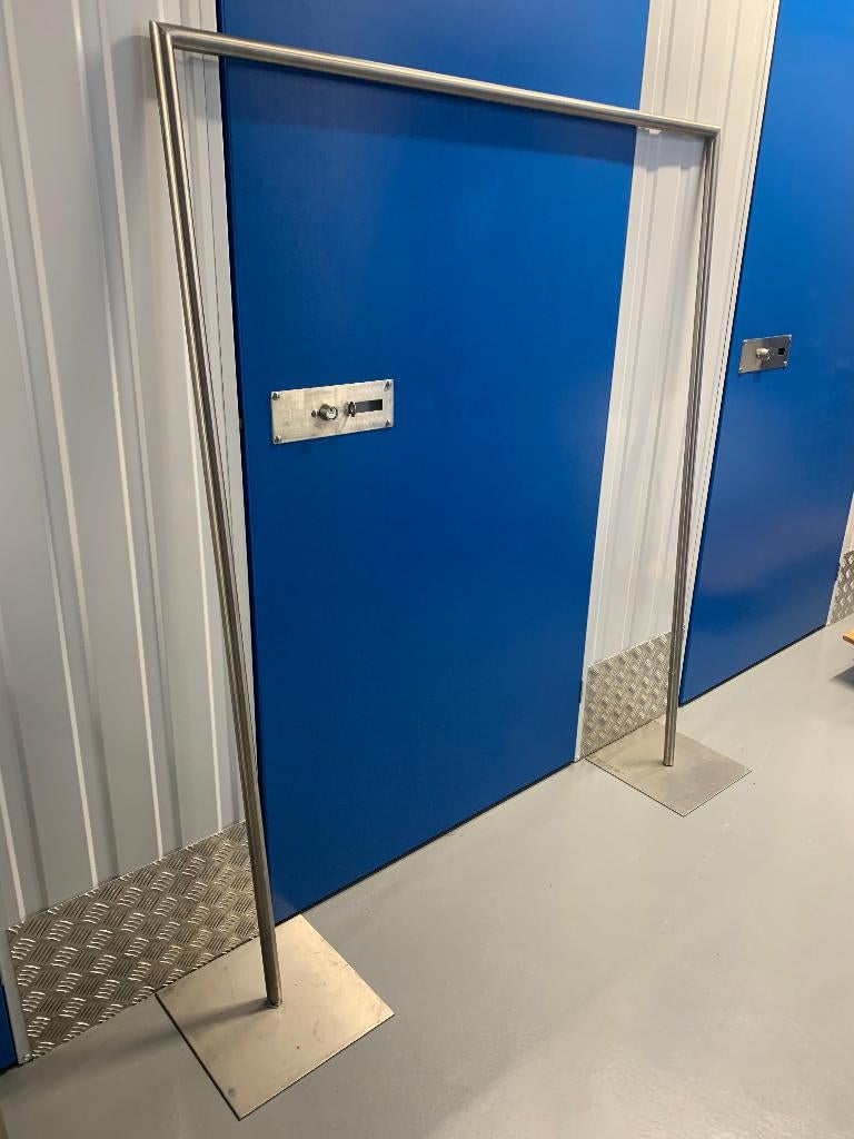 Degelijk RVS kledingrek / confectierek - H 165 x B 139 cm, Ophalen, Zo goed als nieuw