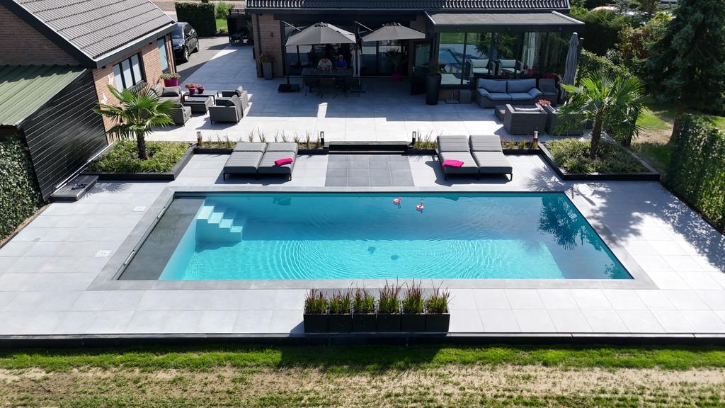 Bouwkundig zwembad | 1000 x 400 x 150 cm | all-in, 300 cm of meer, Zo goed als nieuw, Rechthoekig, Ophalen