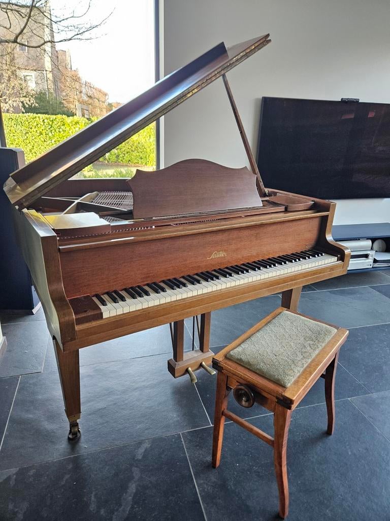 Sauter baby-grand vleugel (140cm!) 1963 zeer goede conditie, Ophalen, Zo goed als nieuw, Bruin, Vleugel