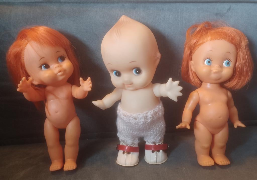 Oude popjes Japan Kewpie collector items, Ophalen of Verzenden, Gebruikt, Pop