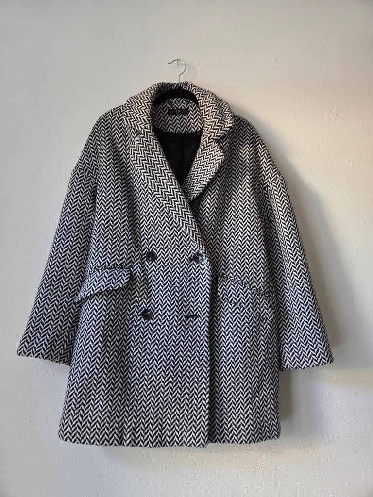 Visgraat jas zwart/wit – F&F – XS (valt als S), F&F, Zwart, Ophalen of Verzenden, Zo goed als nieuw