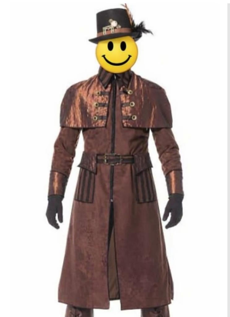 Steam punk herenjas luxe bruin maat L en XL, Ophalen of Verzenden, Zo goed als nieuw, Maat 42/44 (L), Carnaval