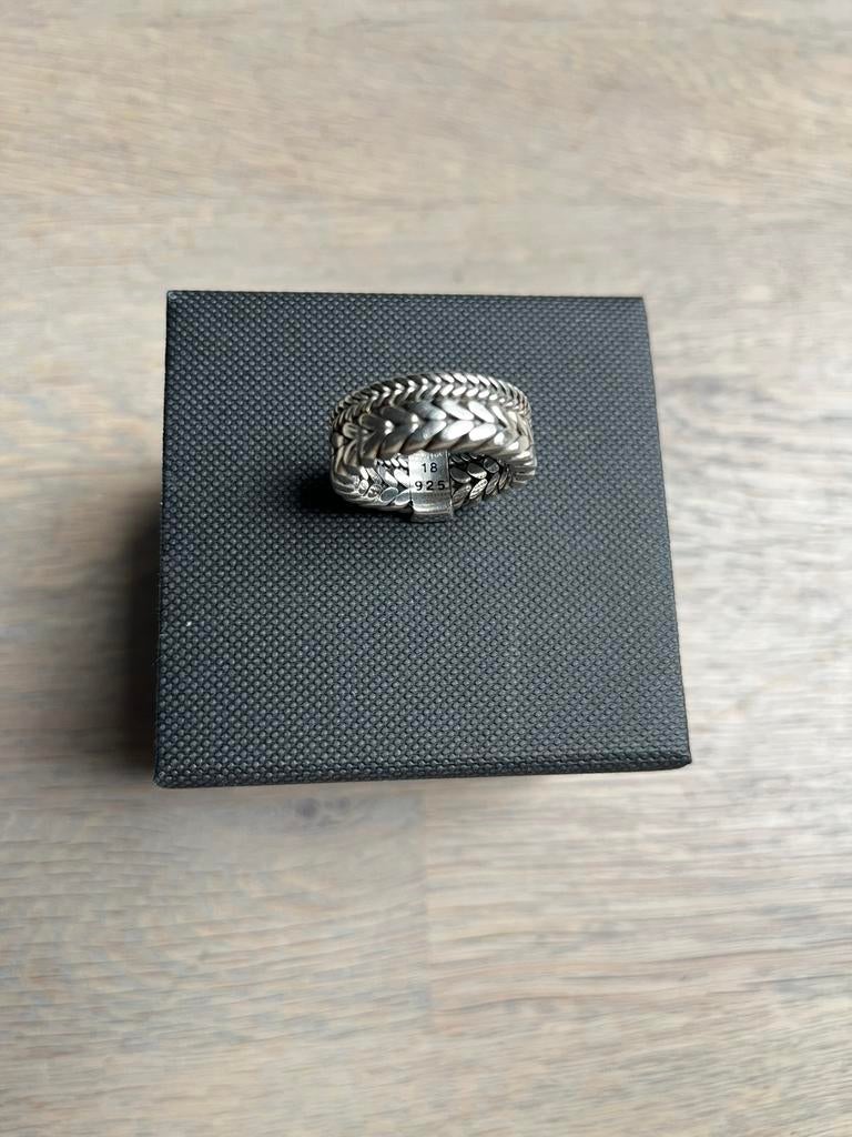 Zilveren ring Buddha to buddha, model 609 Barbara double, Ophalen, 18 tot 19, Zo goed als nieuw, Dame