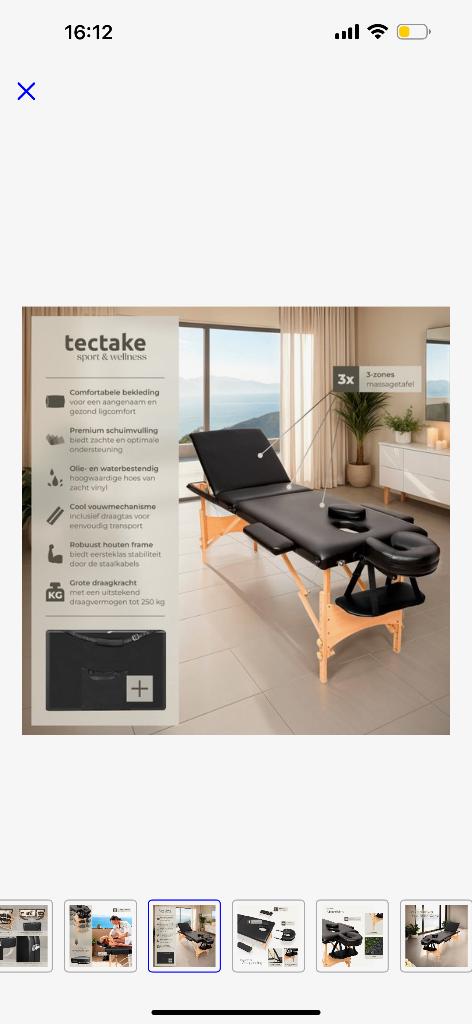 Massagebank, Ophalen, Zo goed als nieuw