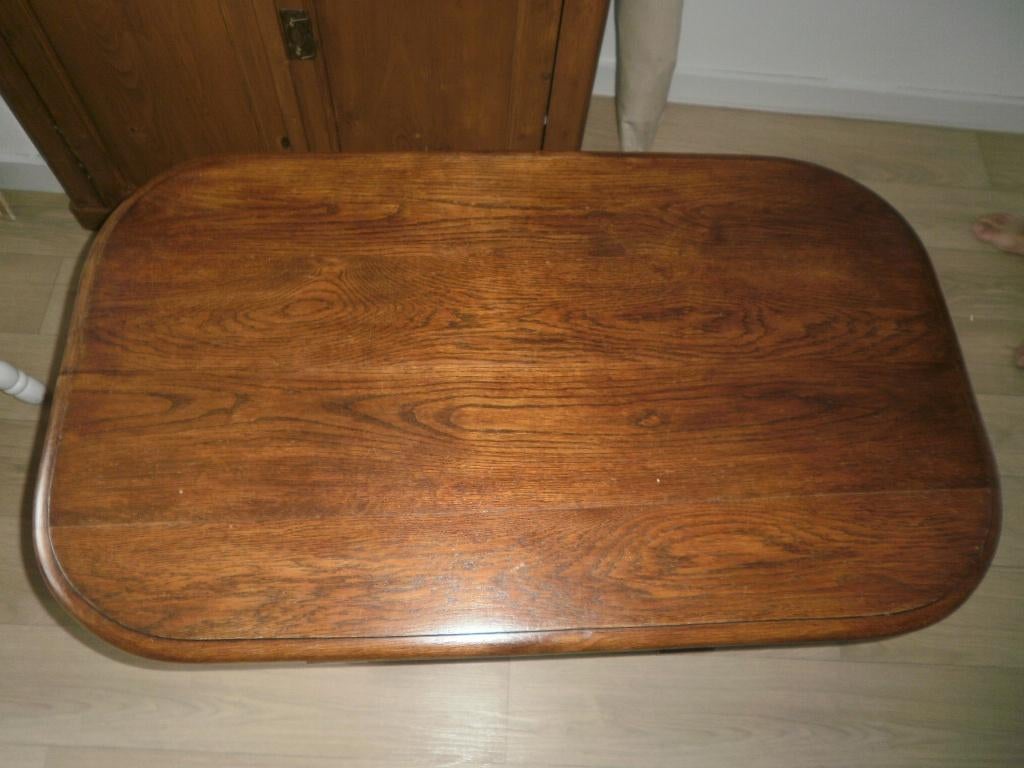 Salontafel, Antiek, Bruin eiken, 100x60x 50 cm., Ophalen, Gebruikt, 100 tot 150 cm, 50 tot 75 cm