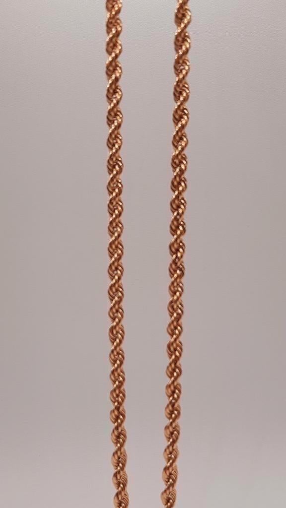 gouden rope ketting 14kt, Www.bredajuwelier.nl, Nieuw, Ophalen of Verzenden, Www.bredajuwelier.nl
