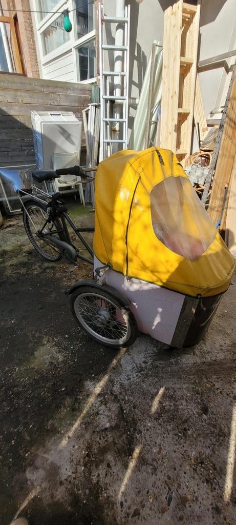 Nihola bakfiets gebruikt, Fietsen en Brommers, Gebruikt, Huif, 2 kinderen, Ophalen