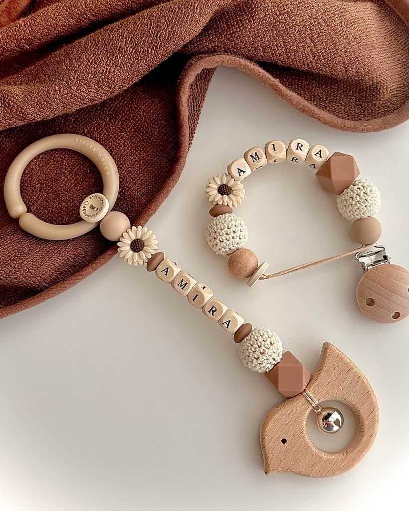 Speenkoord voedingsketting bijtring babygym maxicosihanger, Ophalen of Verzenden, Nieuw, Kraamcadeau