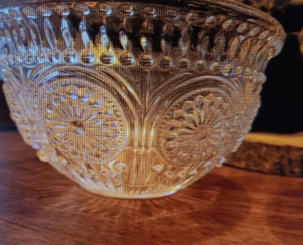 vintage 2 glazen kommetjes dulton glass bowl, Ophalen