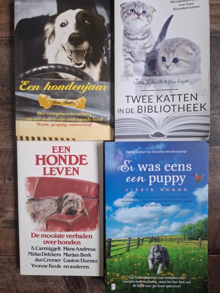 4x vakantie leesvoer voor dierenvrienden: €10,-, Boeken, Ophalen of Verzenden