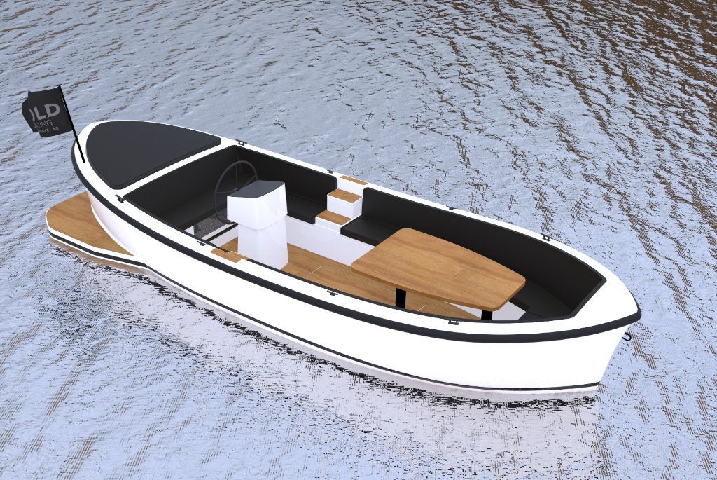 mallenset sloep 6,8 meter, Watersport en Boten, Ophalen, Gebruikt, Polyester, Elektrisch