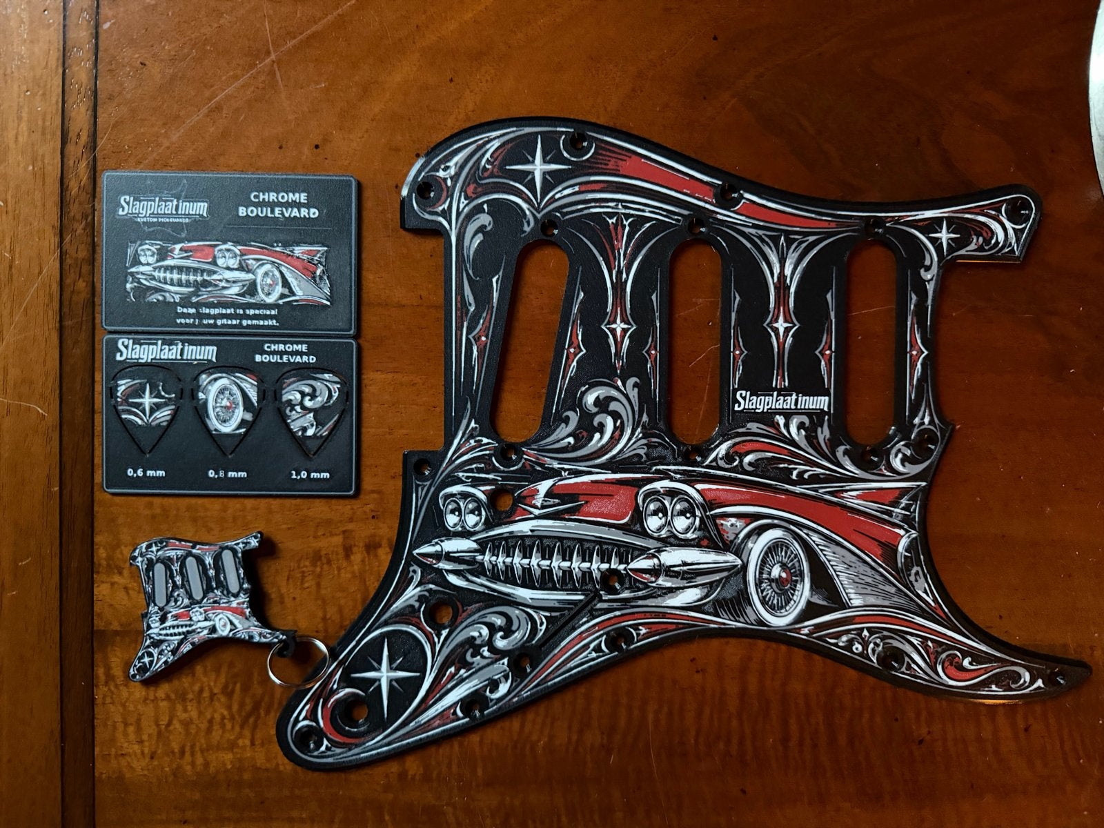 Slagplaatinum Chrome Boulevard Cadeauset Stratocaster, Ophalen of Verzenden, Nieuw, Elektrische gitaar