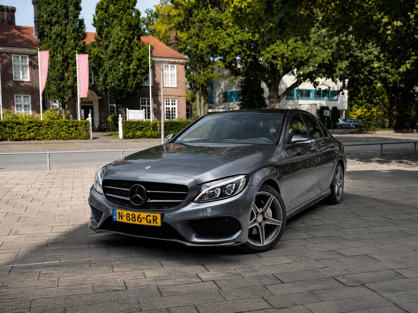 Mercedes-Benz C-Klasse C180 1.6 115KW Aut7 2015 Grijs, Auto's, Mercedes-Benz, Automaat, 1800 kg, 1595 cc, Particulier