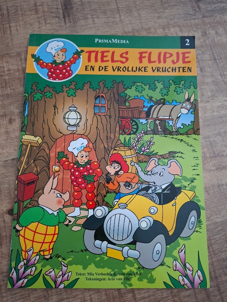 Tiels Flipje 2 en de vrolijke vruchten, Boeken, Stripboeken, Eén stripboek, Ophalen of Verzenden, Zo goed als nieuw