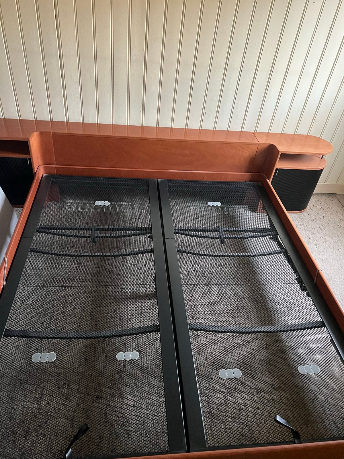 Auping bed met verstelbare bedbodems en matrassen, Huis en Inrichting, Slaapkamer | Bedden, Ophalen, Bruin, Tweepersoons, 180 cm