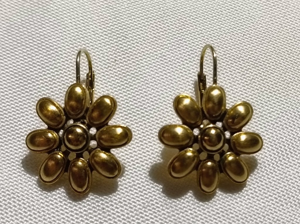 Vintage Monet Flower Drop Earrings, Overige materialen, Hangers, Ophalen of Verzenden, Zo goed als nieuw