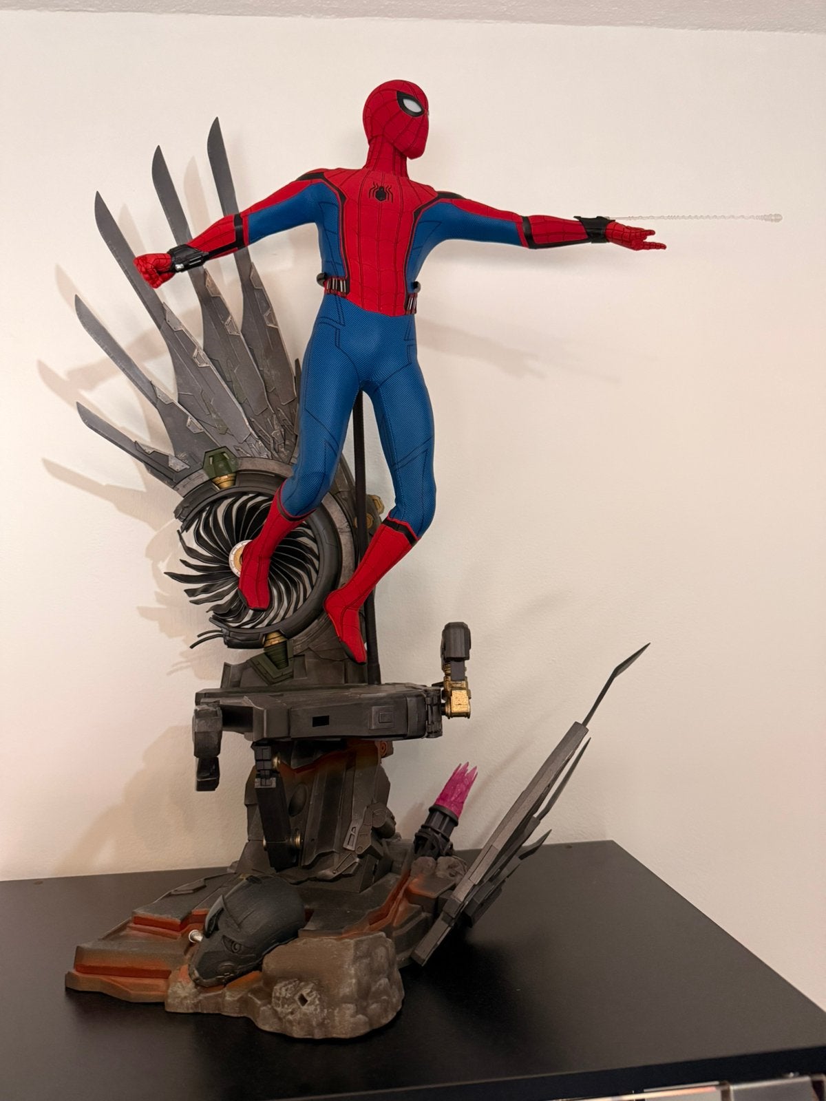 Hot Toys Spider-Man Homecoming Deluxe 1/4 QS015 - Z.G.A.N., Ophalen of Verzenden, Zo goed als nieuw, Film, Actiefiguur of Pop
