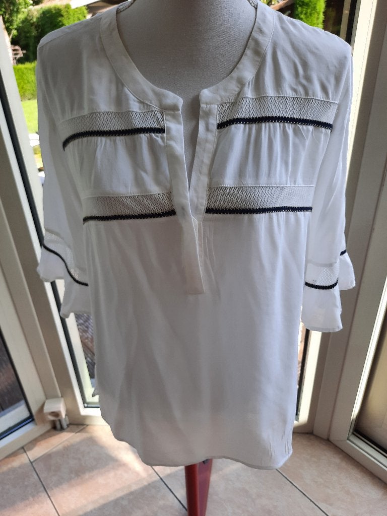 Leuke blouse DANTE6 - M/L, Kleding | Dames, Blouses en Tunieken, Zo goed als nieuw, Maat 38/40 (M), Wit, Verzenden