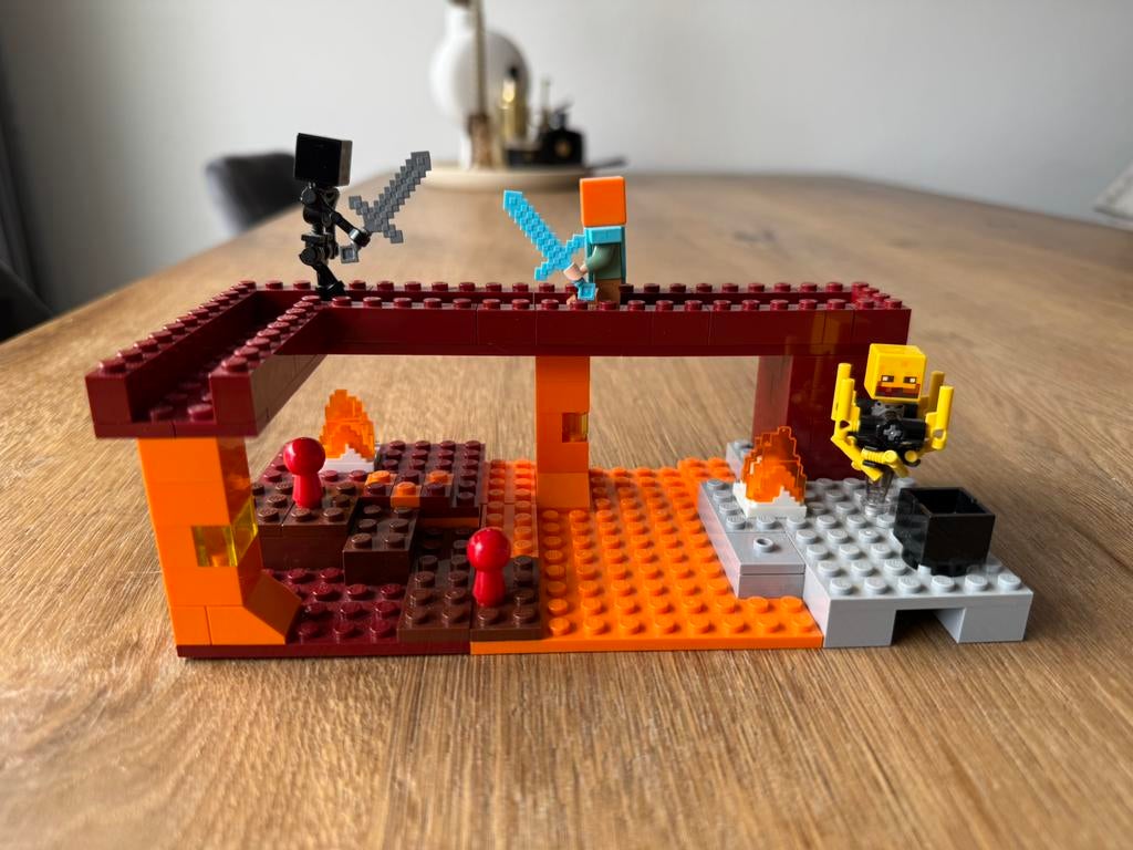 LEGO Minecraft De Netherbrug Set (21154), Ophalen, Zo goed als nieuw, Overige merken