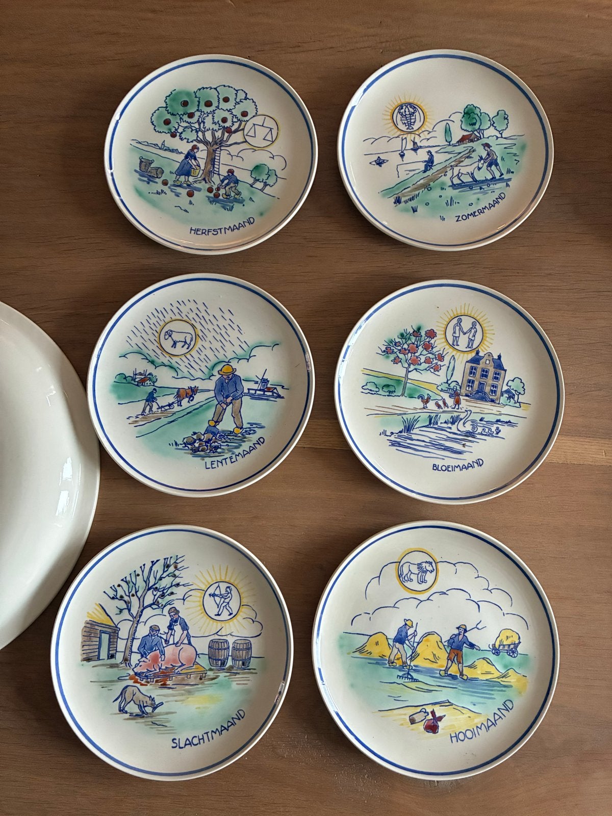 GoedeWaagen Gouda wandborden 'De Twaalf Maanden', Antiek en Kunst, Ophalen