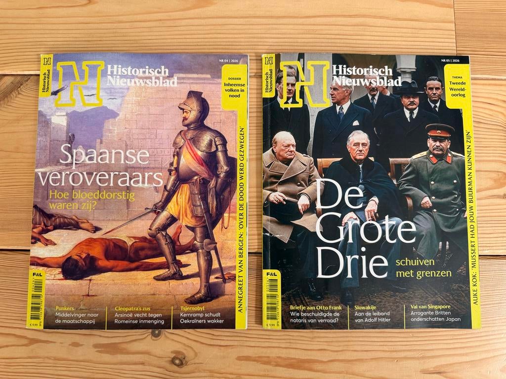 Historisch Nieuwsblad - Spaanse veroveraars & De Grote Drie, Ophalen of Verzenden, Zo goed als nieuw, Overige typen