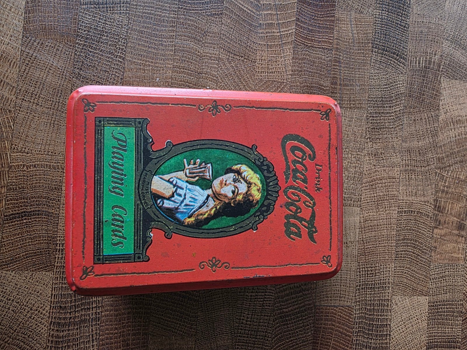 vintage coca cola kaart blik, Verzamelen, Ophalen of Verzenden, Overige