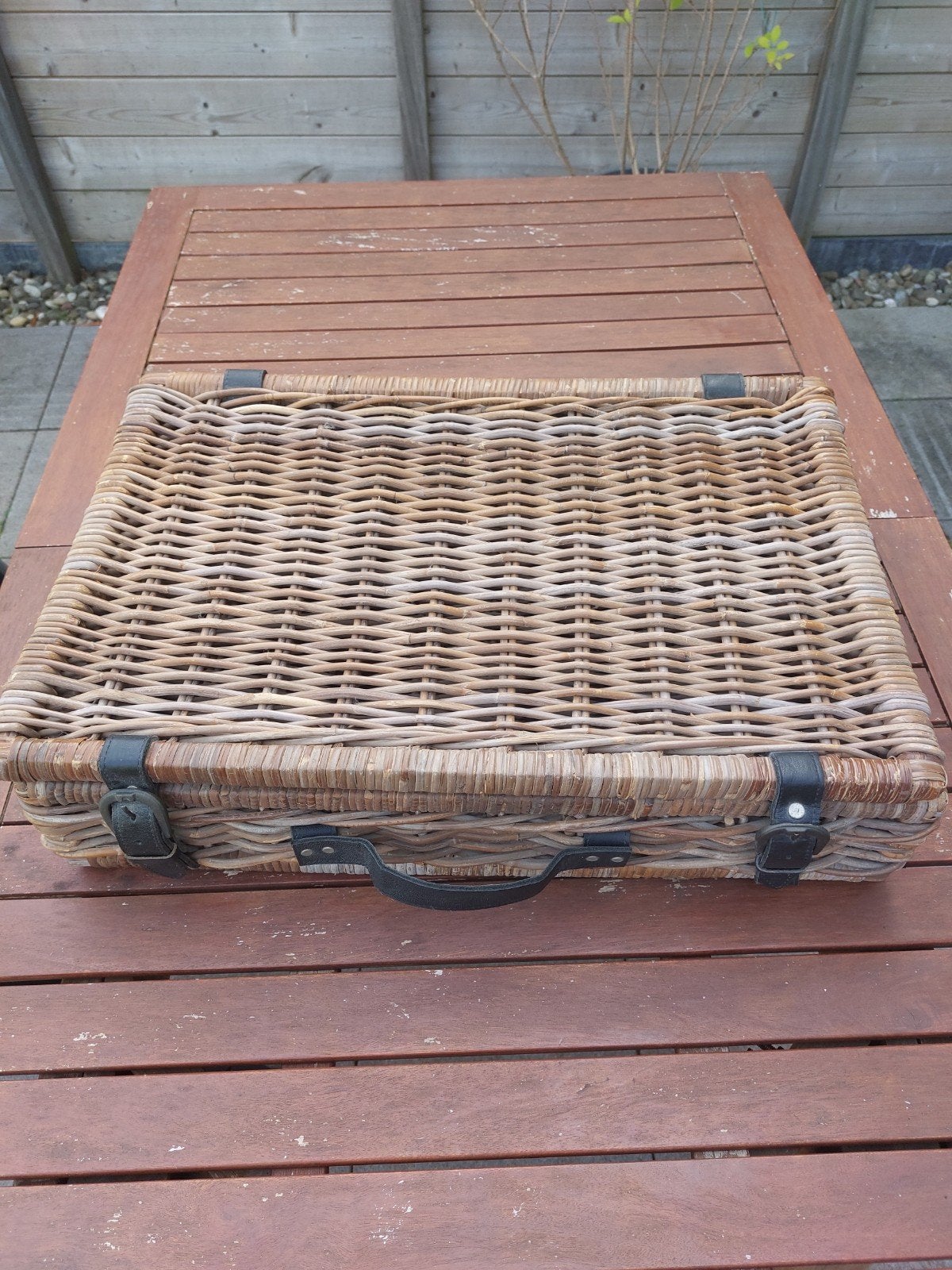 Rotan picknickmand / opbergkist 60x40x15cm, Overige materialen, Gebruikt, 50 tot 100 cm, Ophalen of Verzenden